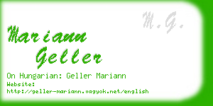 mariann geller business card